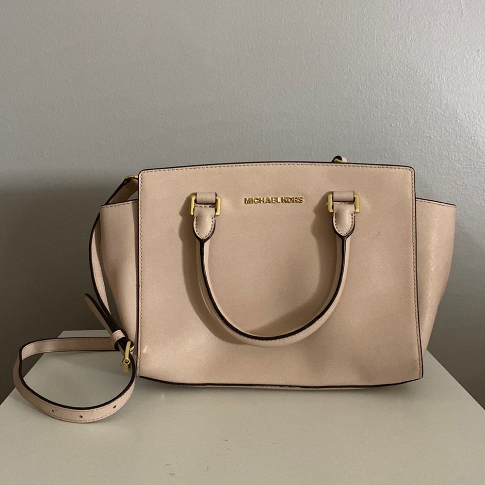Michael Kors small crossbag pink with gold